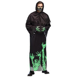 Boland leuchtende Schnitterkostüm Männer Schwarzgrün Größe 58 60 (xxl)