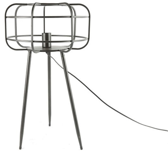 Hi-Point Hugo Tischlampe 37 x 37 x 65 cm E27 Edelstahl Schwarz