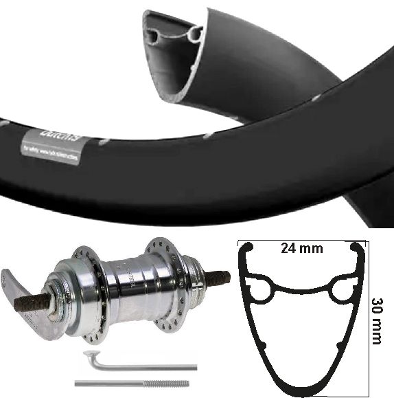 KGS Hinterrad 28 Zoll (622) Rand Niederländisch 19 schwarze Velamos Remnaaf