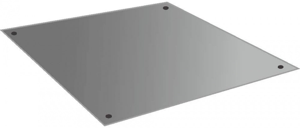 ICetoolz Bodenplatte Xpert E132B 60 x 60 cm Stahl Silber
