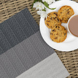 KitchenClet -Placemat 30 x 45 cm PVC Polyester weiß grau