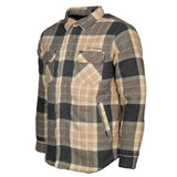 Life Line Jervis gepolsterte Flanellhemd Männer beige Größe s