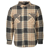 Lebenslinie Jervis gepolsterte Flanellhemd Männer beige Größe 3xl