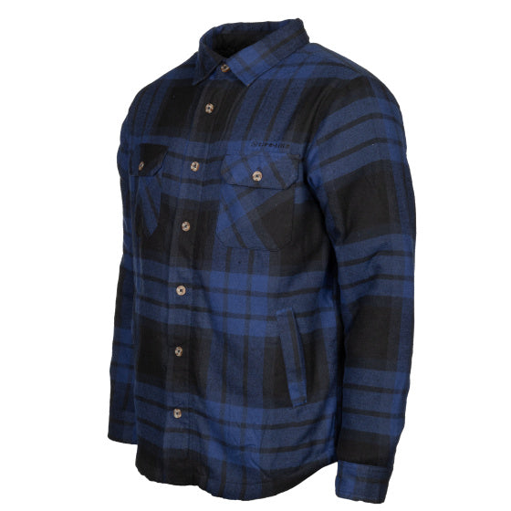 Life Line Jervis gepolsterte Flanellhemd Männer blau schwarze Größe xl