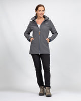 Lebenslinie Kya Softshell Parka Damen dunkelgrau Größe xxl