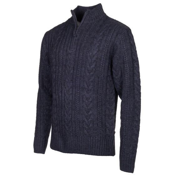 Lebenslinie Marcel Pullover Strick halbe Zip -Männer dunkelblau Größe xxl