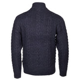 Lebenslinie Marcel Pullover Strick halbe Zip -Männer dunkelblau Größe 4xl