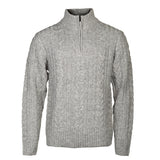 Lebenslinie Marcel Pullover stricken Halbzipmen Hellgrau Größe l