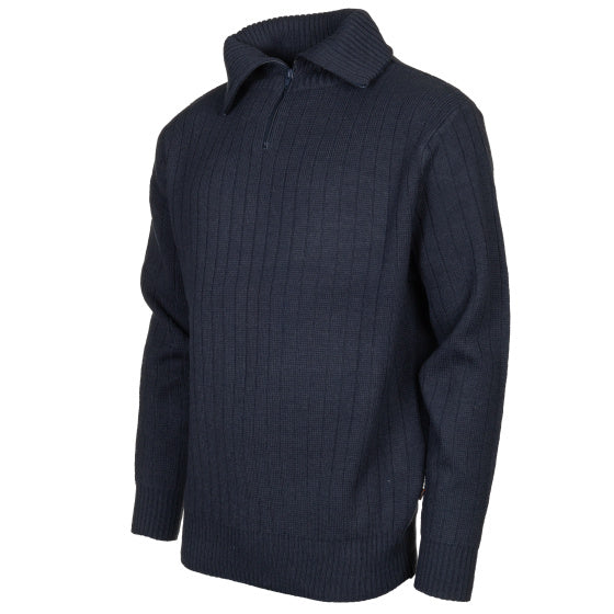 Lebenslinie PL Kotterstrui Männer stricken halb Reißverschluss Blau Größe 4xl