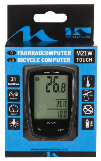 M-Wave Fahrrad Computer M21W Touch Wireless Schwarz