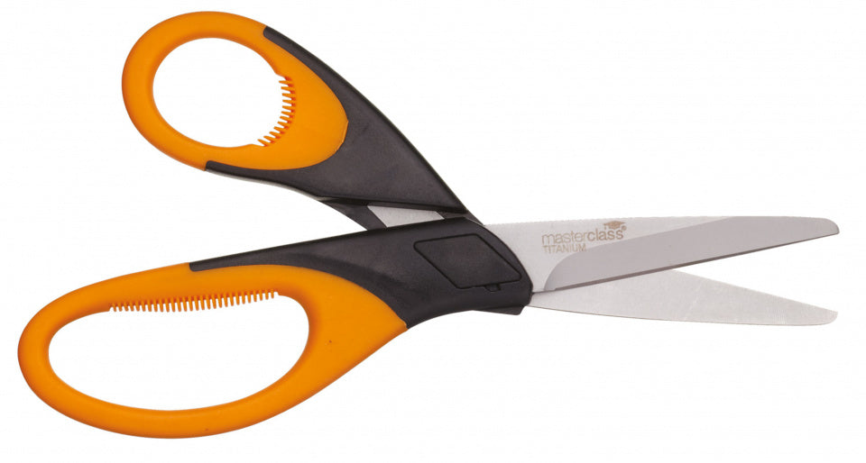 Meisterklasse Kräuterschere 15 cm Edelstahl Gummi -Schwarzorange