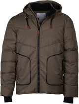 Maupiti Marck II gepolsterte Winterjacke Männer grau -Brown Größe L.