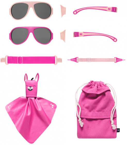 Mokki Klicken Sie auf die Sonnenbrille für Kinder 2-5 Jahre rosa 2 Stück