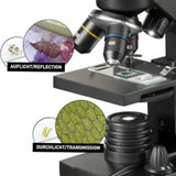 National Geographic Microskop Set 30 cm 40-1280x Stahlschwarz