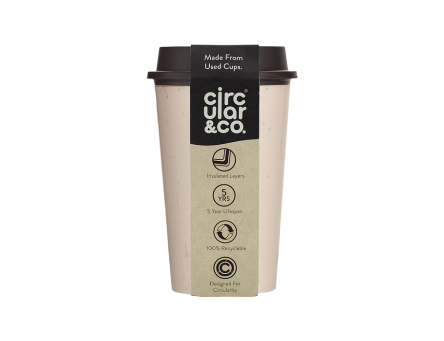 Rundschreiben Co. jetzt Cup Coffee Cutt 340 ml Creme Schwarz