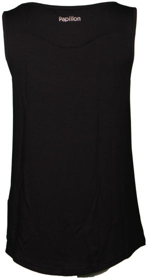 Papillon Singlet Fitness Shirt Damen Schwarz Größe XL