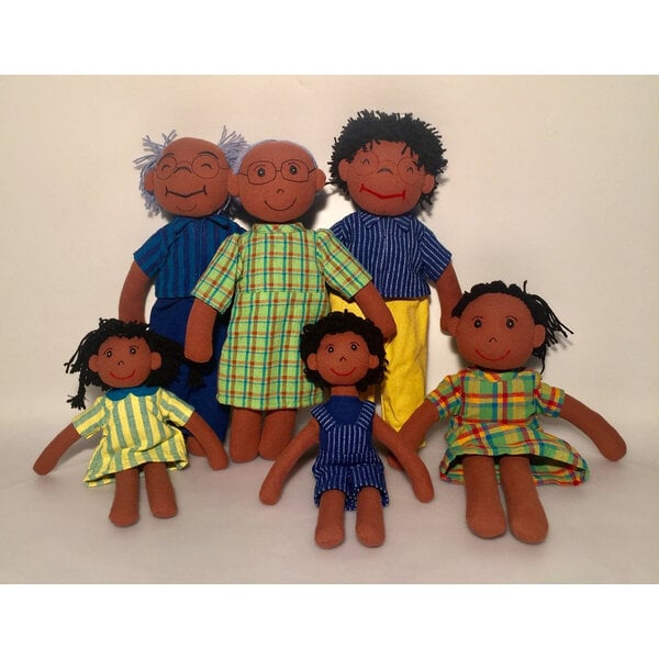 Papoose -Spielzeug Papoose Toys African Family Ragdolls