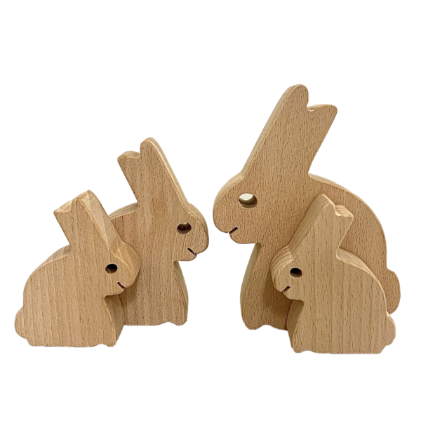 Papoose Toys Papoose Toys Bunny Familie 4pc