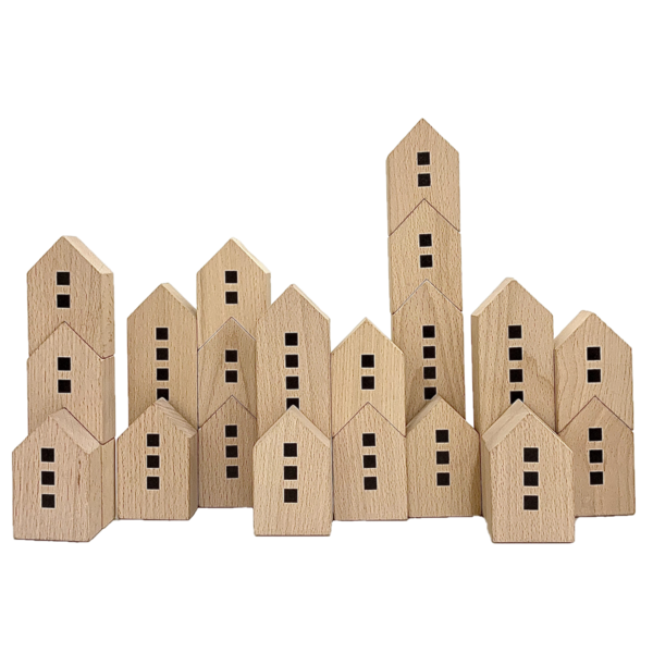 Papoose Toys Papoose Toys City Scape Blöcke 22PC