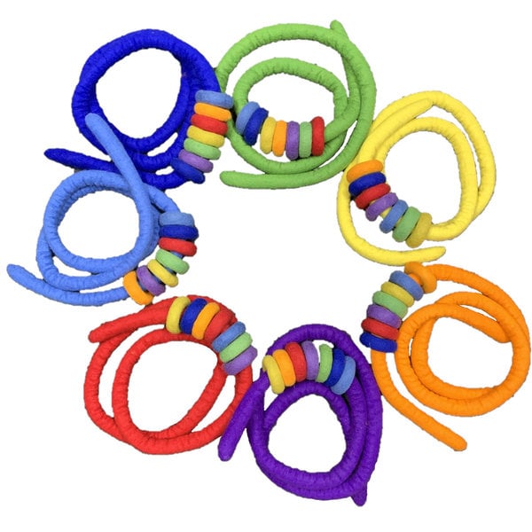 Papoose -Spielzeug Papoose -Spielzeug fühlte Seil und Donuts volles Set