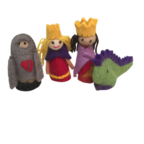 Papoose Toys Papoose Toys Finger Puppen König Königin 4pc