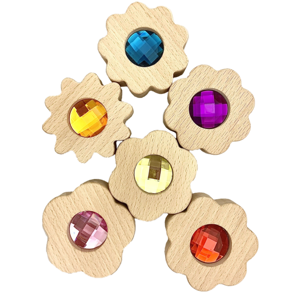 Papoose -Spielzeug Papoose Toys Edelstein Zählblumen 6pc