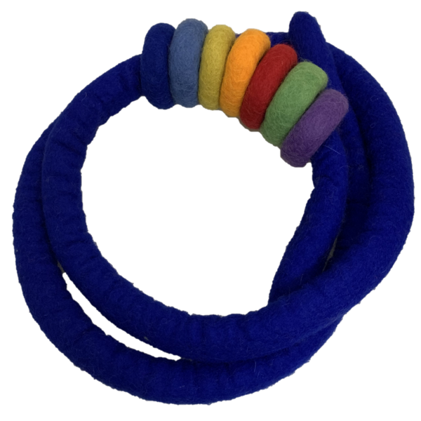 Papoose -Spielzeug Papoose Toys Indigo fühlte Seil und 7 Donuts Feeling