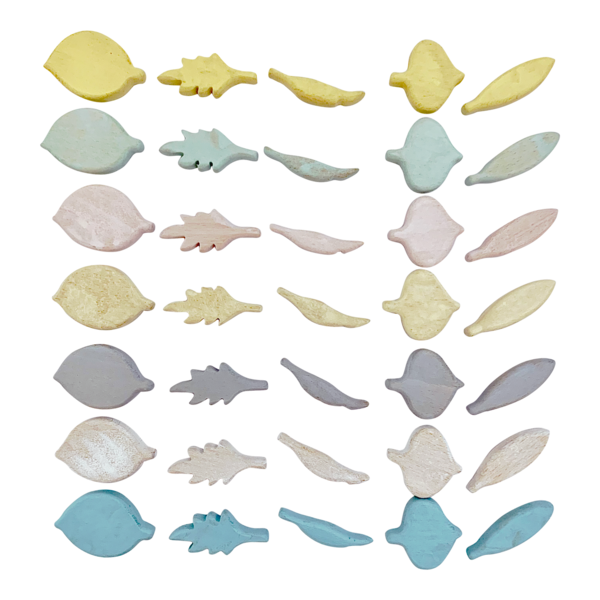 Papoose Toys Papoose Toys Mini Pastellblattformen 35pc