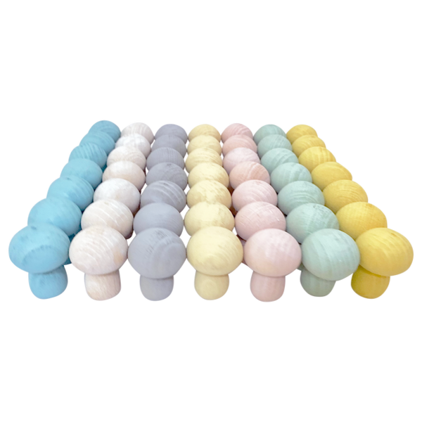 Papoose Toys Papoose Toys Mini Pastell Pilz 49pc