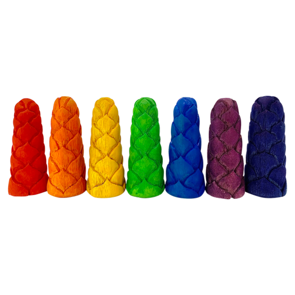 Papoose -Spielzeug Papoose Toys Mini Regenbogenblüten Susts S 7pc