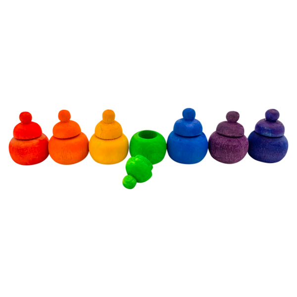 Papoose Toys Papoose Toys Mini Regenbogentopf 7pc