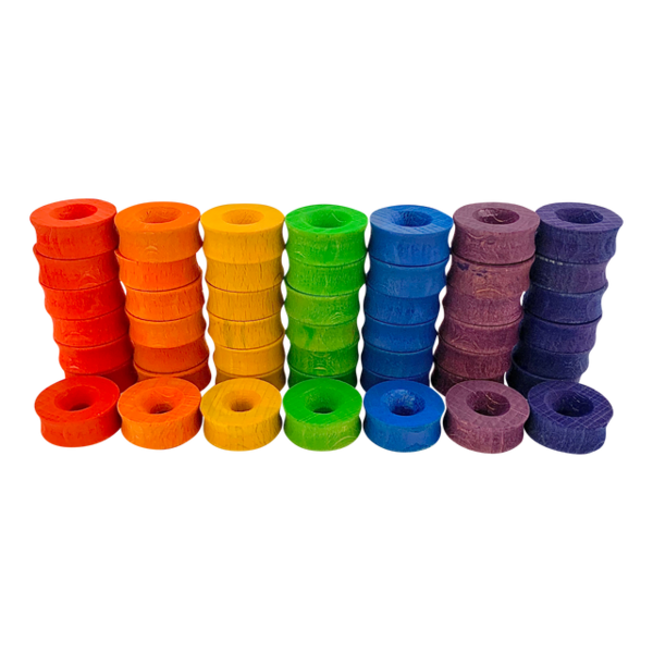 Papoose Toys Papoose Toys Mini Regenbogenring 2,5 cm 49pc