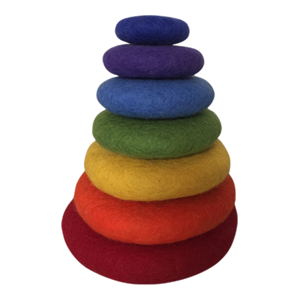 Papoose -Spielzeug Papoose -Spielzeug Kurzregenbogenstapel Set 7pc
