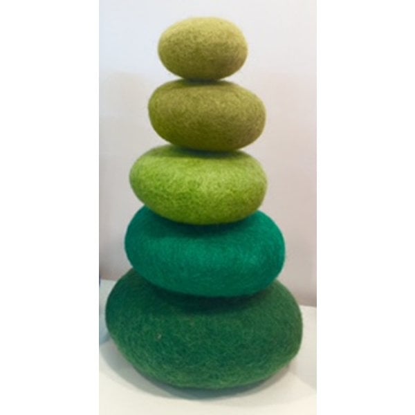 Papoose -Spielzeug Papoose -Spielzeug Stapel -Set 5pc Green