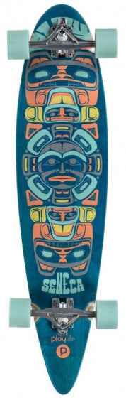 Playlife Longboard 97 x 23 cm Holz schwarzblau