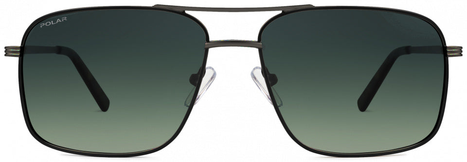 Polar Sonnenbrille Flieger 672 Polarisierte Katze. 3 Edelstahl Silberschwarz schwarz