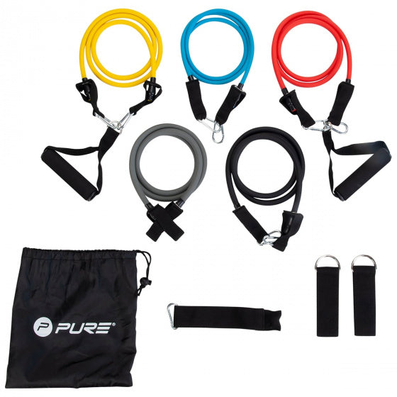 Pure2Improve Widerstandsbänder Fitness 120 cm Latex 12-Stück