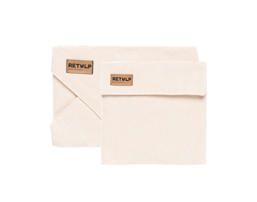 Retulp Lunch Wrap + Storage Bag Baumwollset von 2