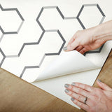 Mitbewohner Tapetenschale und Stick geometrisch 503 cm Vinylgrau