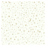Mitbewohner selbstadhäsive Tapete Twinkle Sterne 52 x 500 cm Weiß Gold