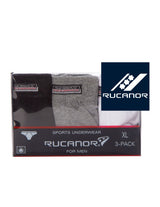 Rucanor Box Slips 3-Pack-Männer schwarz grau weiß Größe m
