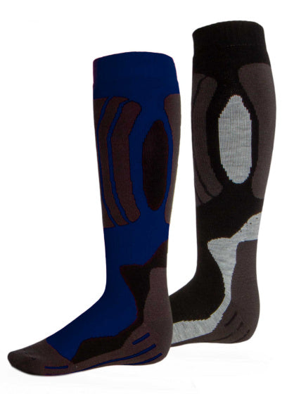 Rucanor Svindal Ski Socken 2-Pack Unisex Schwarz Blau Größe 35-38