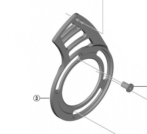 Shimano Rückenplattenscheibenbrems SM-CDE80 STAEL Schwarz