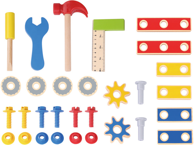 Nakensspielzeug pädagogischer Holzspielzeug Workbench 31-Piece