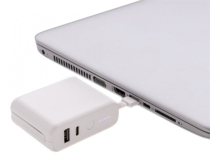 XD Collection Powerbank mit drahtlosen Ladegerät 7,2 cm weiß